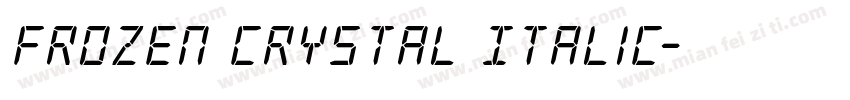 Frozen Crystal Italic字体转换